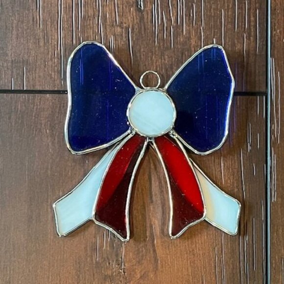 Stained Glass USA Patriotic Ribbon - Picture 1 of 2